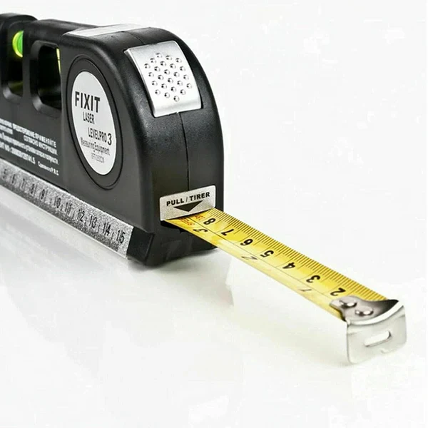 4 in 1 Fixit Laser Level Pro 3 4in1 Multi-Purpose Measuring Tool With 8 Feet Tape - Image 10