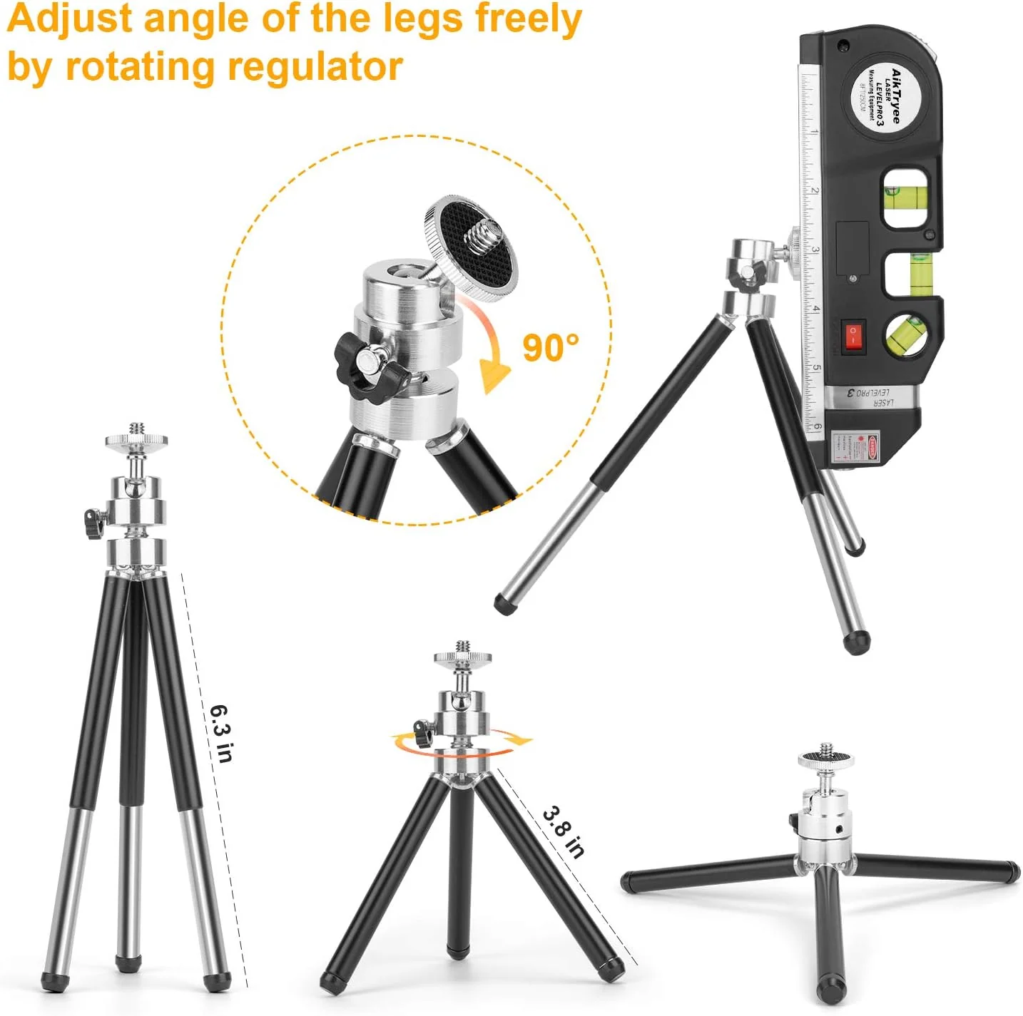 4 in 1 Fixit Laser Level Pro 3 4in1 Multi-Purpose Measuring Tool With 8 Feet Tape - Image 14