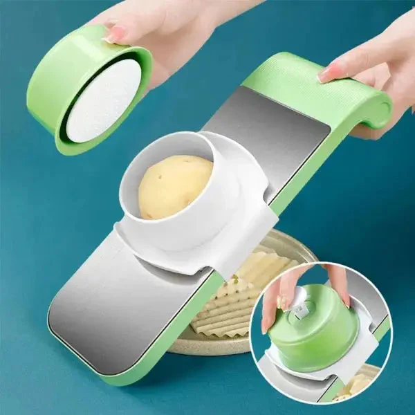 5-in-1 Stainless Steel Veg Cutter & Grater - Image 4