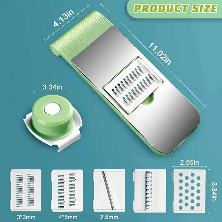 5-in-1 Stainless Steel Veg Cutter & Grater - Image 6