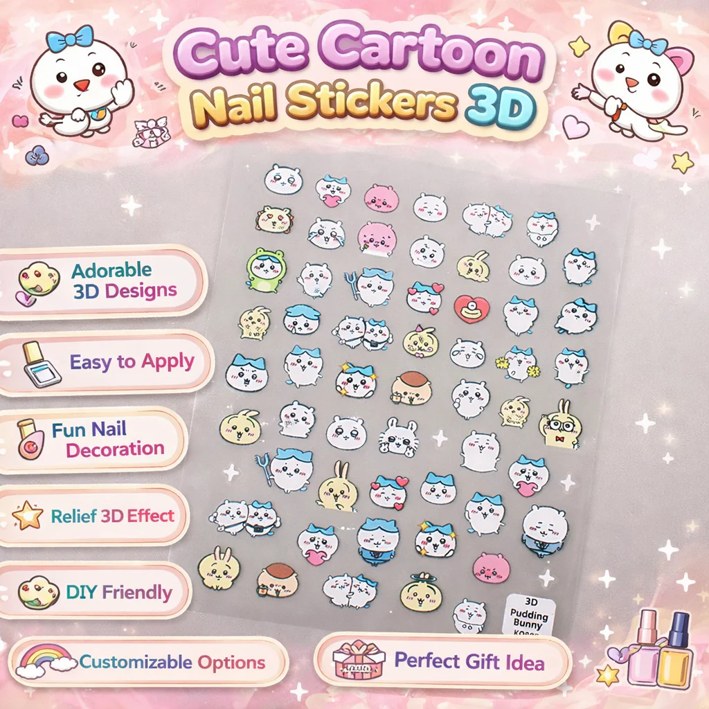 Re-Usable 3D Fancy nail stickers - Image 4