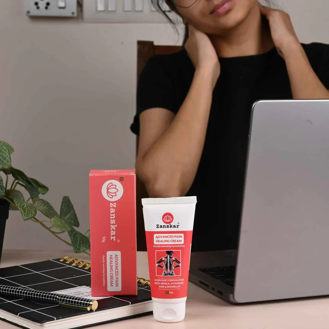 ZANSKAR Natural & Advanced Pain Healing Cream (50g) | Deep Relief For All Body Parts - Image 7