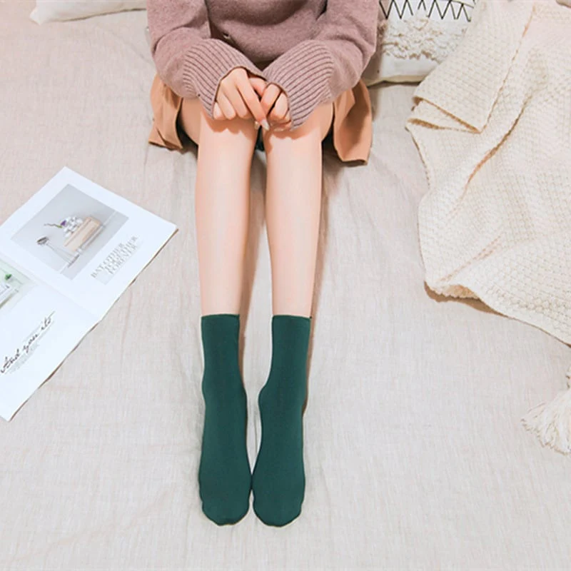 100% Cotton + Anti Smell Velvet Winter Thermal Socks - Image 13