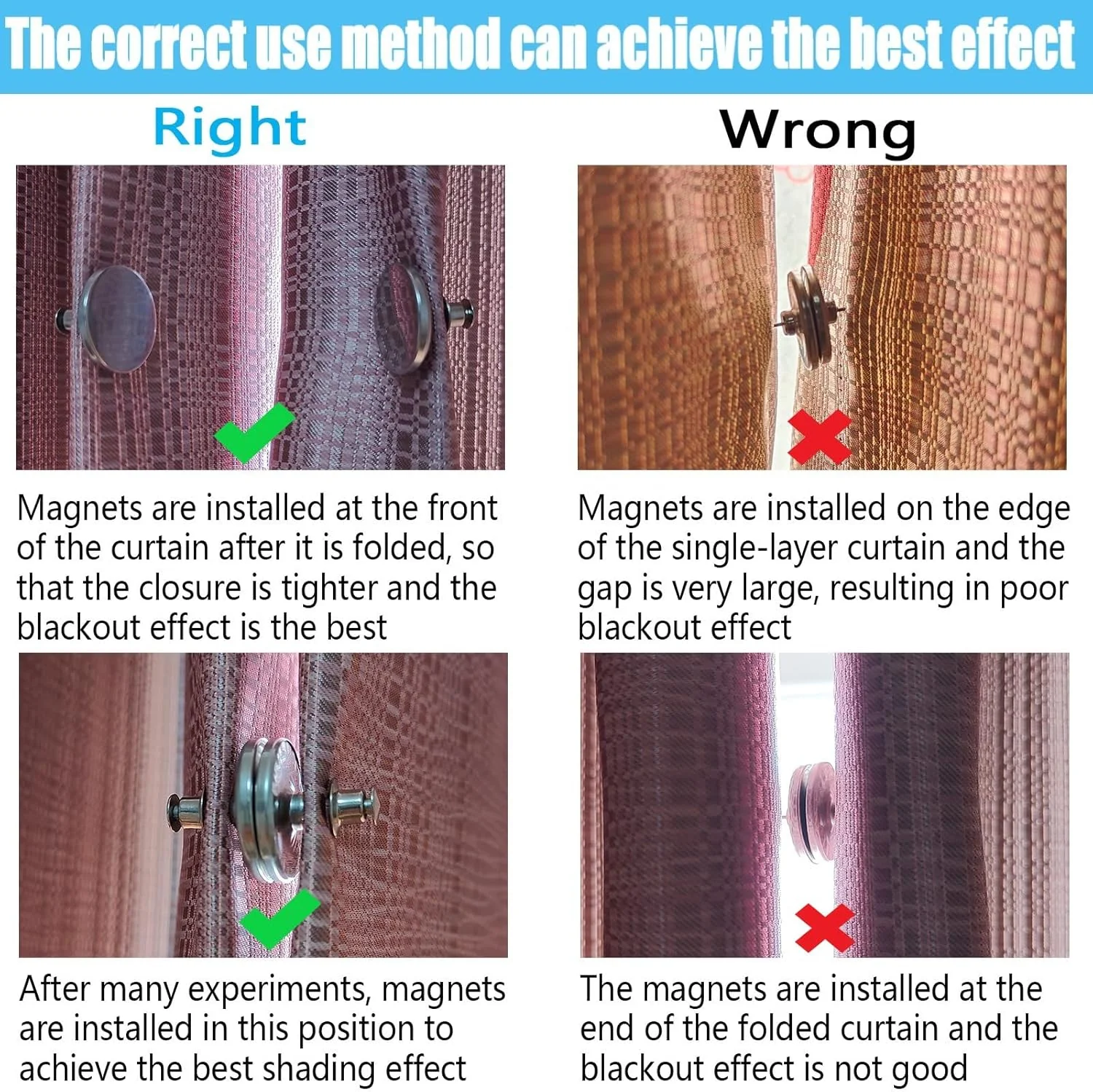 Magnetic Curtain Clips with Tacks - Image 3