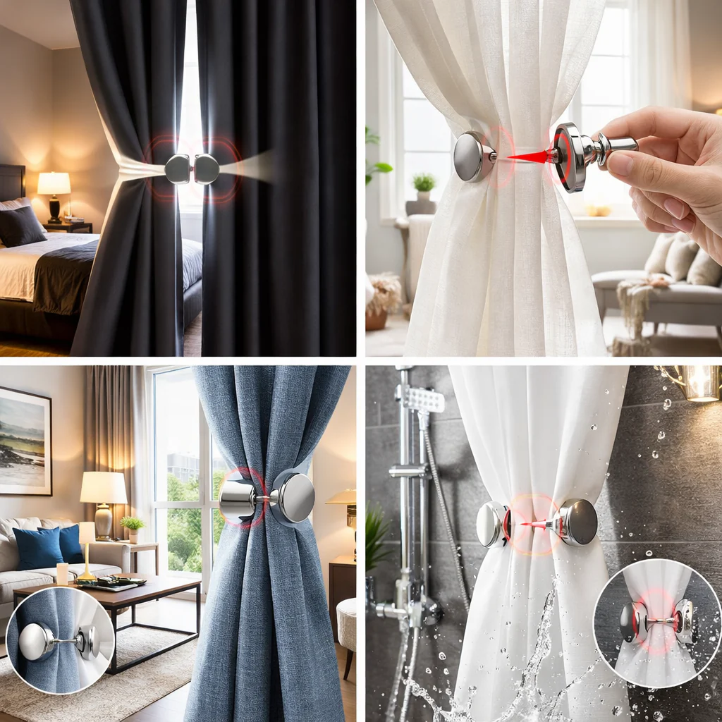 Magnetic Curtain Clips with Tacks - Image 6