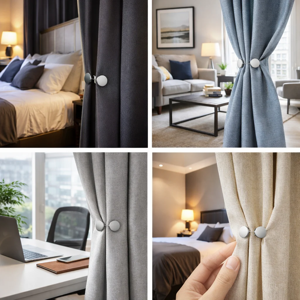 Magnetic Curtain Clips with Tacks - Image 7