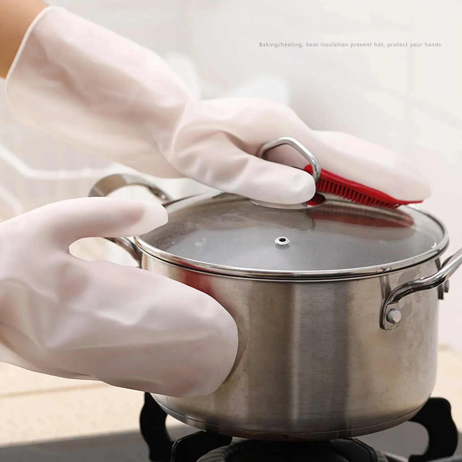 Silicone Dishwashing Gloves ( Imported ) - Image 2